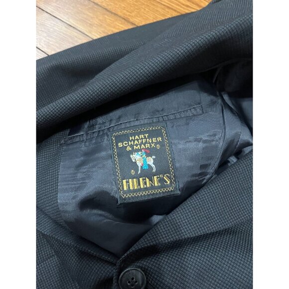 Hart Schaffner Marx Two Button Wool Blazer Jacket Sport Coat Mens Size 42L Gray - Picture 4 of 7